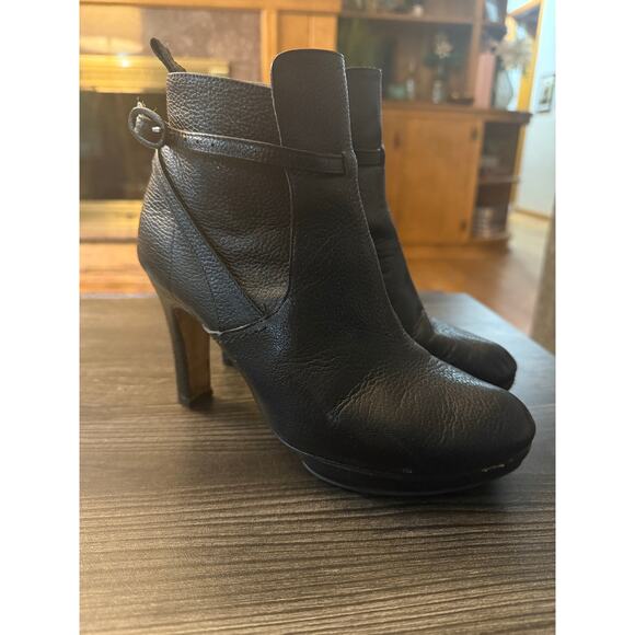 Repetto Paris Wrap Top Buckle Heeled Platform Booties Sz. 38 - Picture 5 of 10